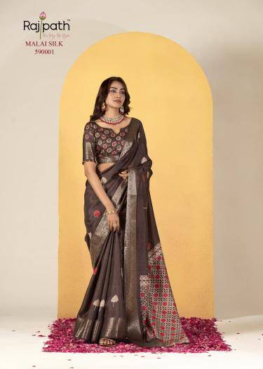 Rajpath chocolate silk Wholesale sarees in Kolkata